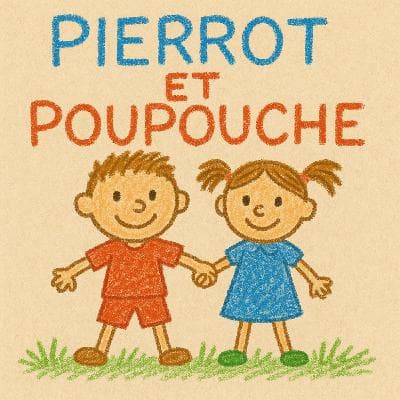 Pierrot et Poupouche à la plage